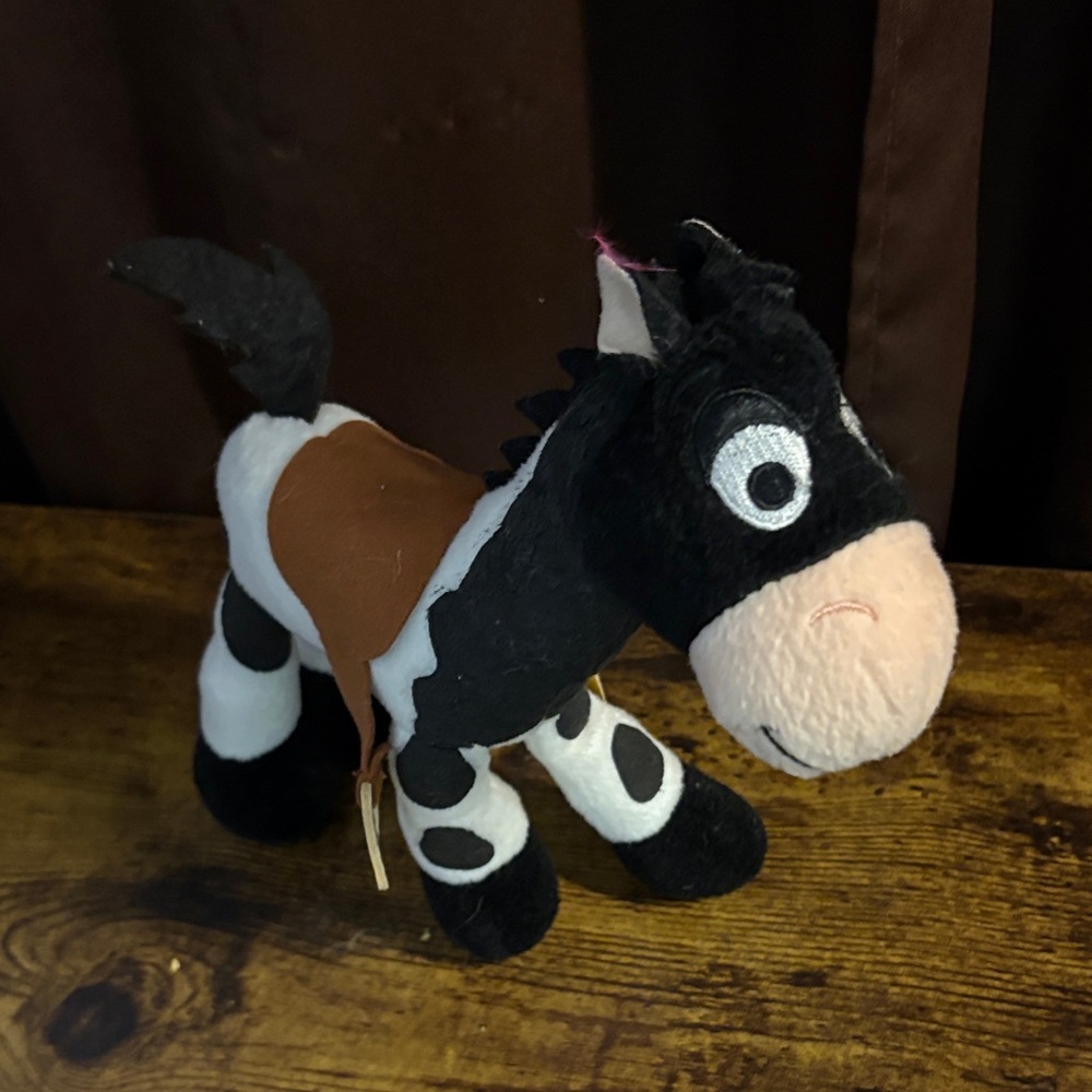 Disney Parks Black and White Plushie Horse Toy